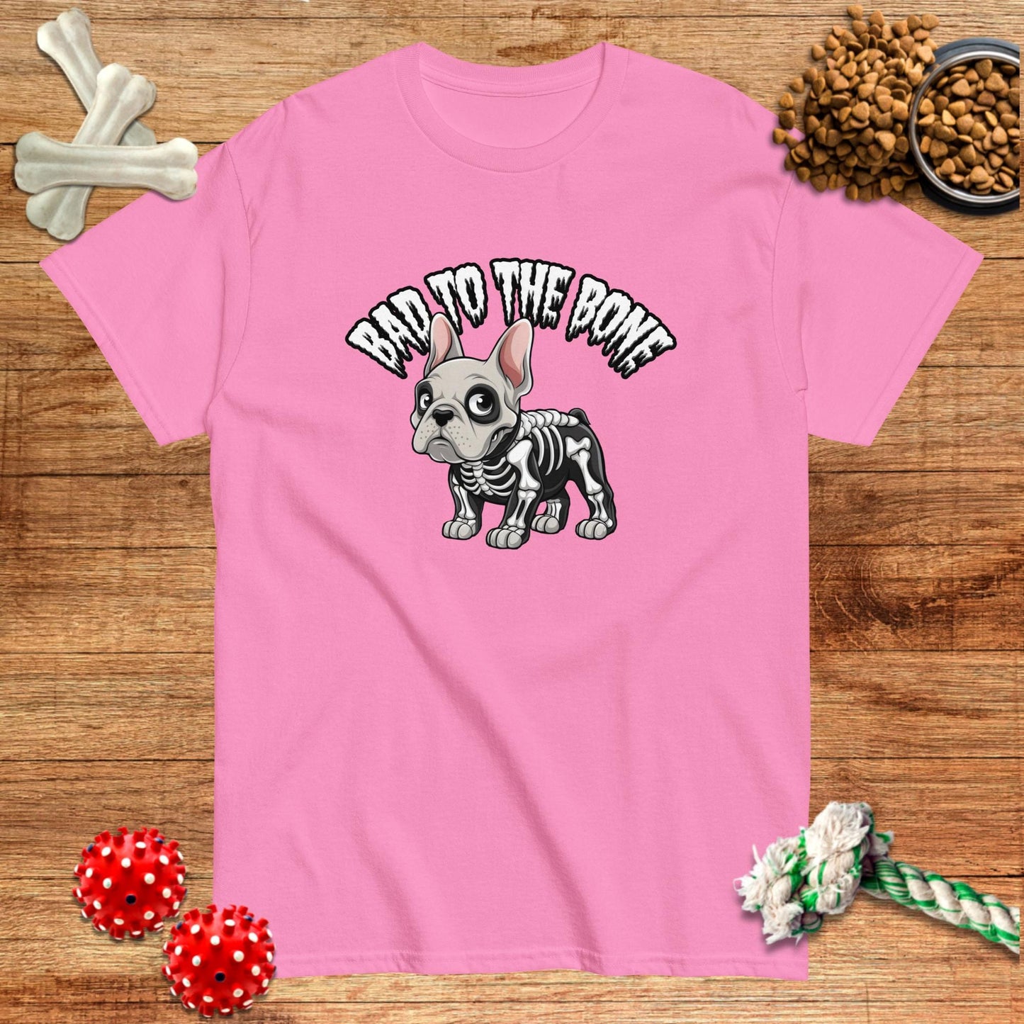 Halloween Französische Bulldogge Skelett T-Shirt - Frenchie Horror