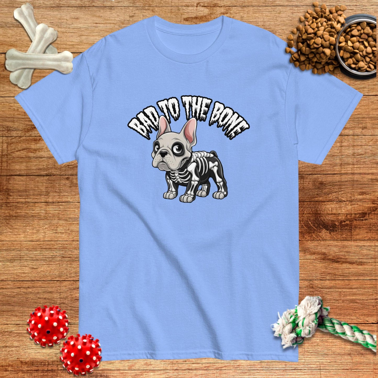 Halloween Französische Bulldogge Skelett T-Shirt - Frenchie Horror