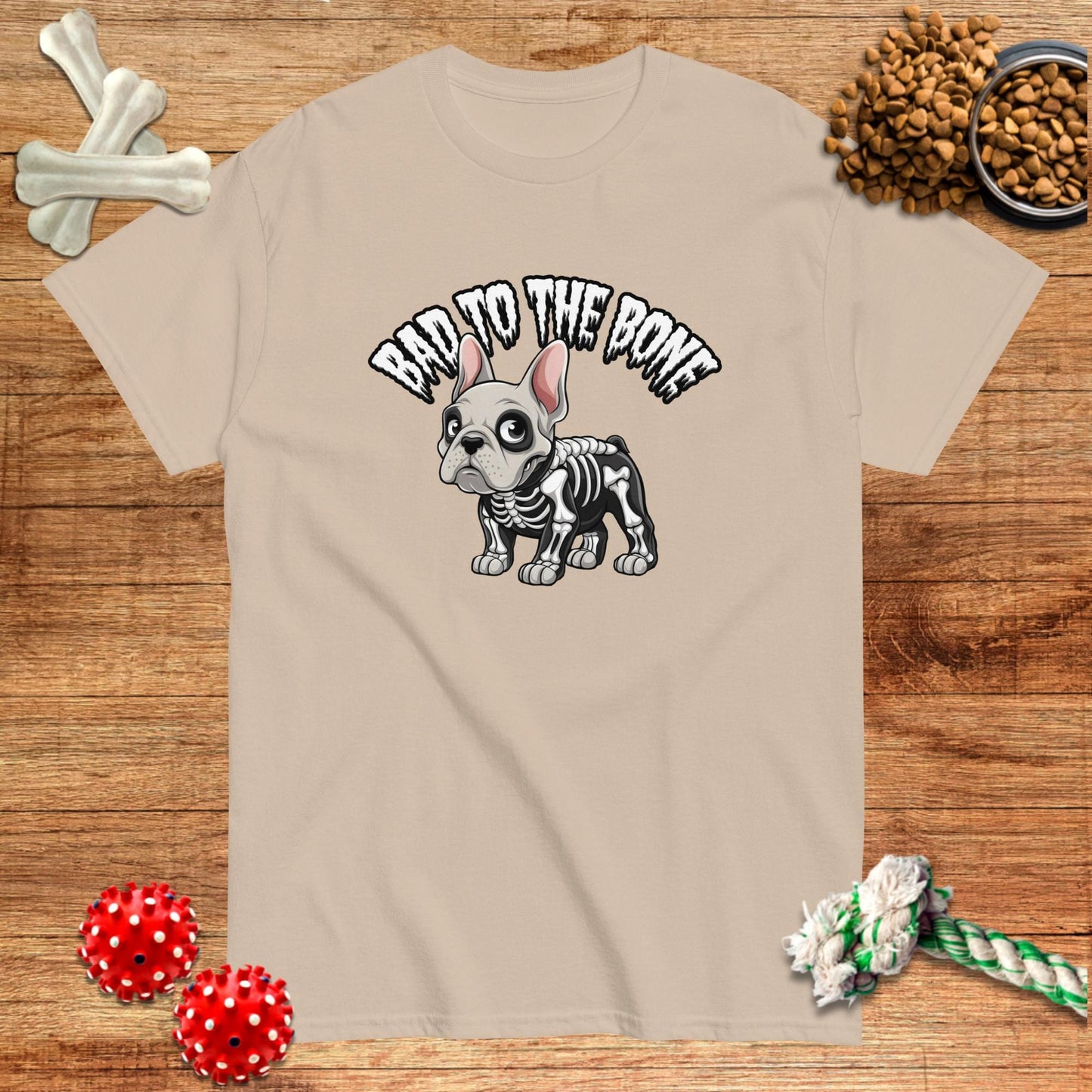 Halloween Französische Bulldogge Skelett T-Shirt - Frenchie Horror