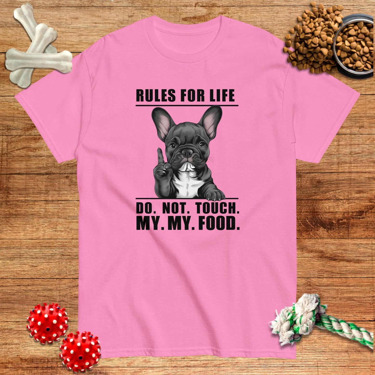 Camiseta Reglas de vida No toques mi comida | Light Tees