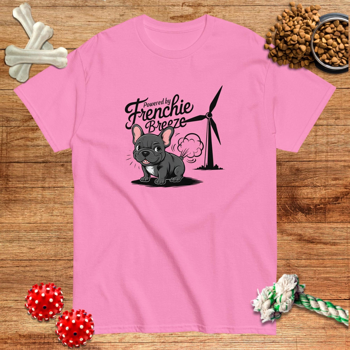 Camiseta Powered By Frenchie Breeze | Dark Tees