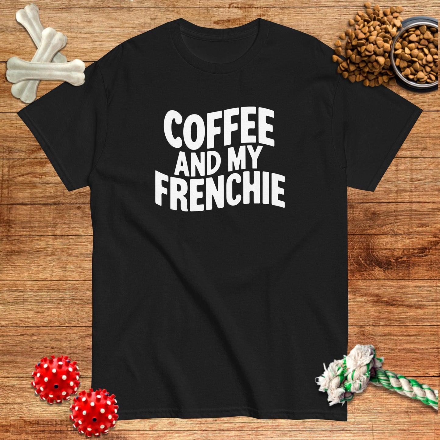 Camiseta Coffee And My Frenchie | Dark Tees