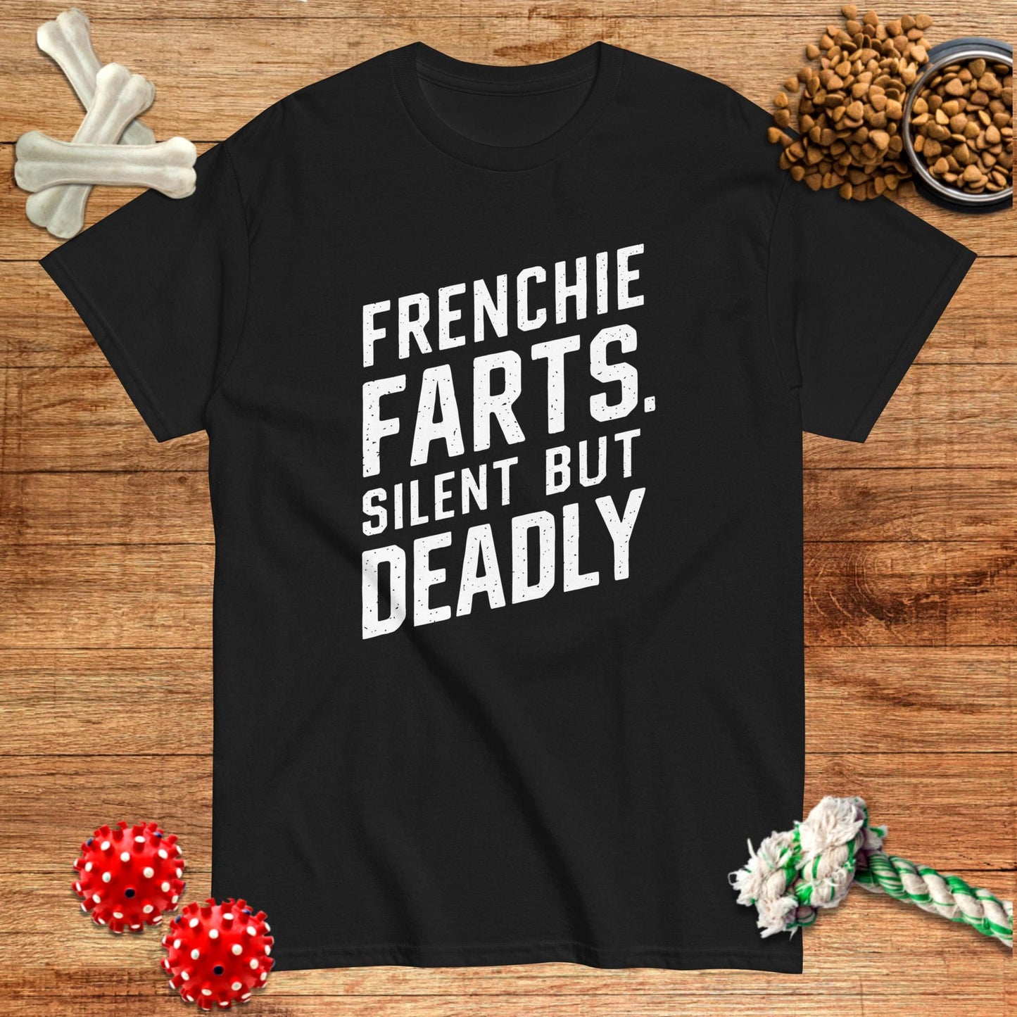 Camiseta Frenchie Farts. Silenciosa pero mortal | Dark Tees