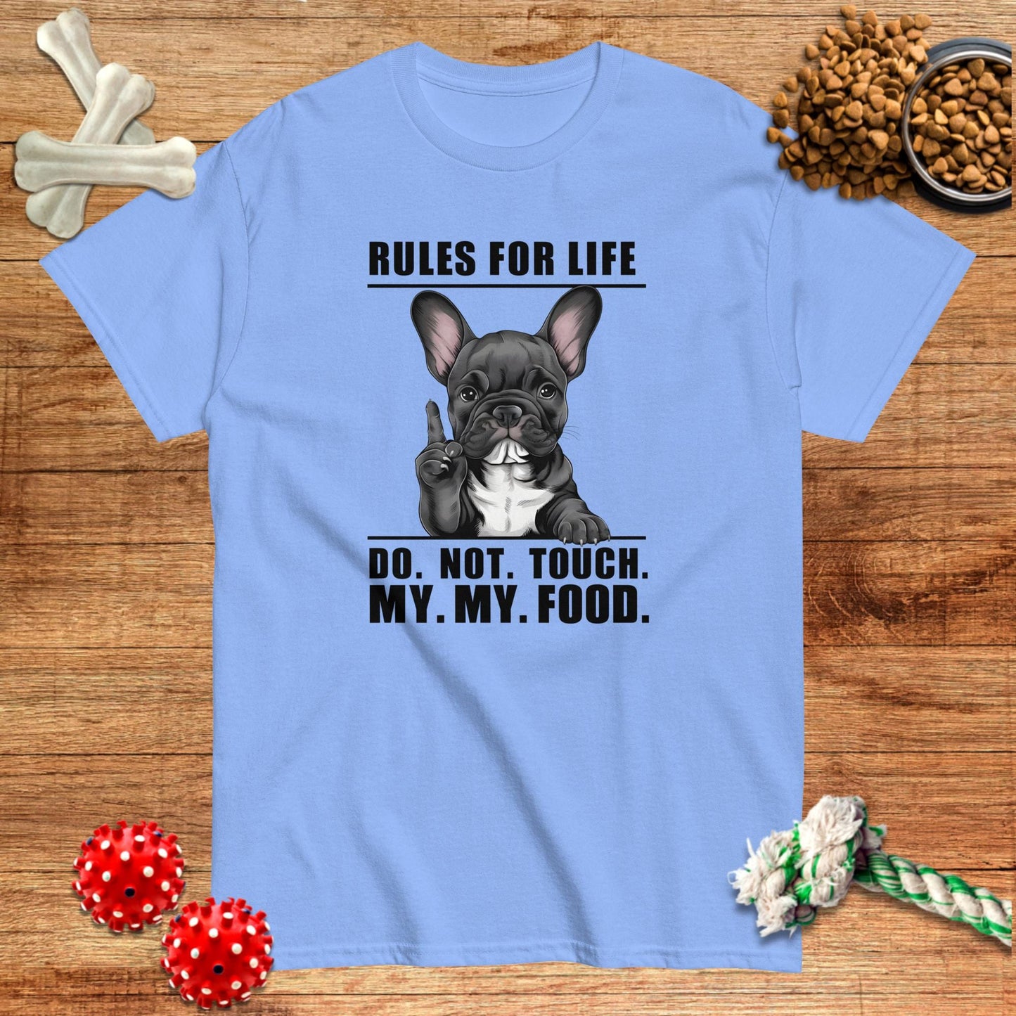 Camiseta Reglas de vida No toques mi comida | Light Tees