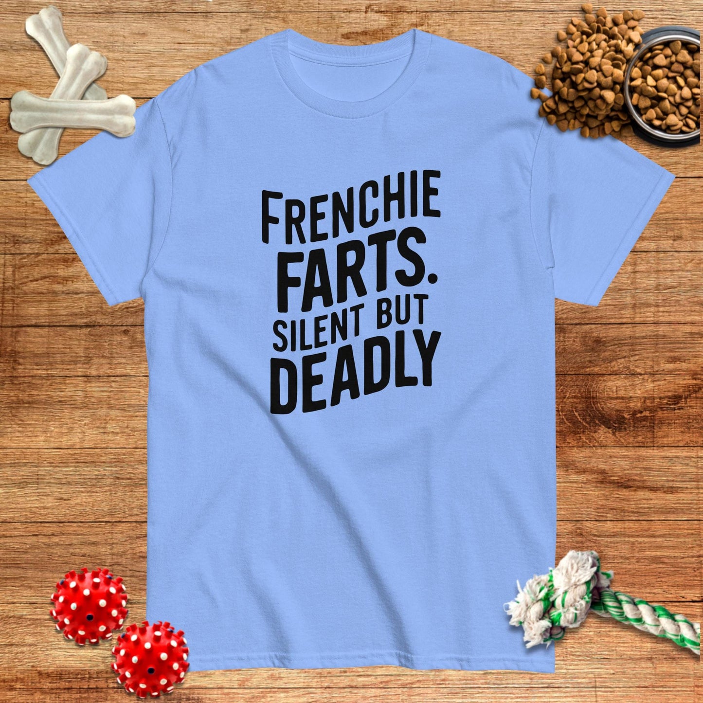 Camiseta Frenchie Farts. Silenciosa pero mortal | Dark Tees