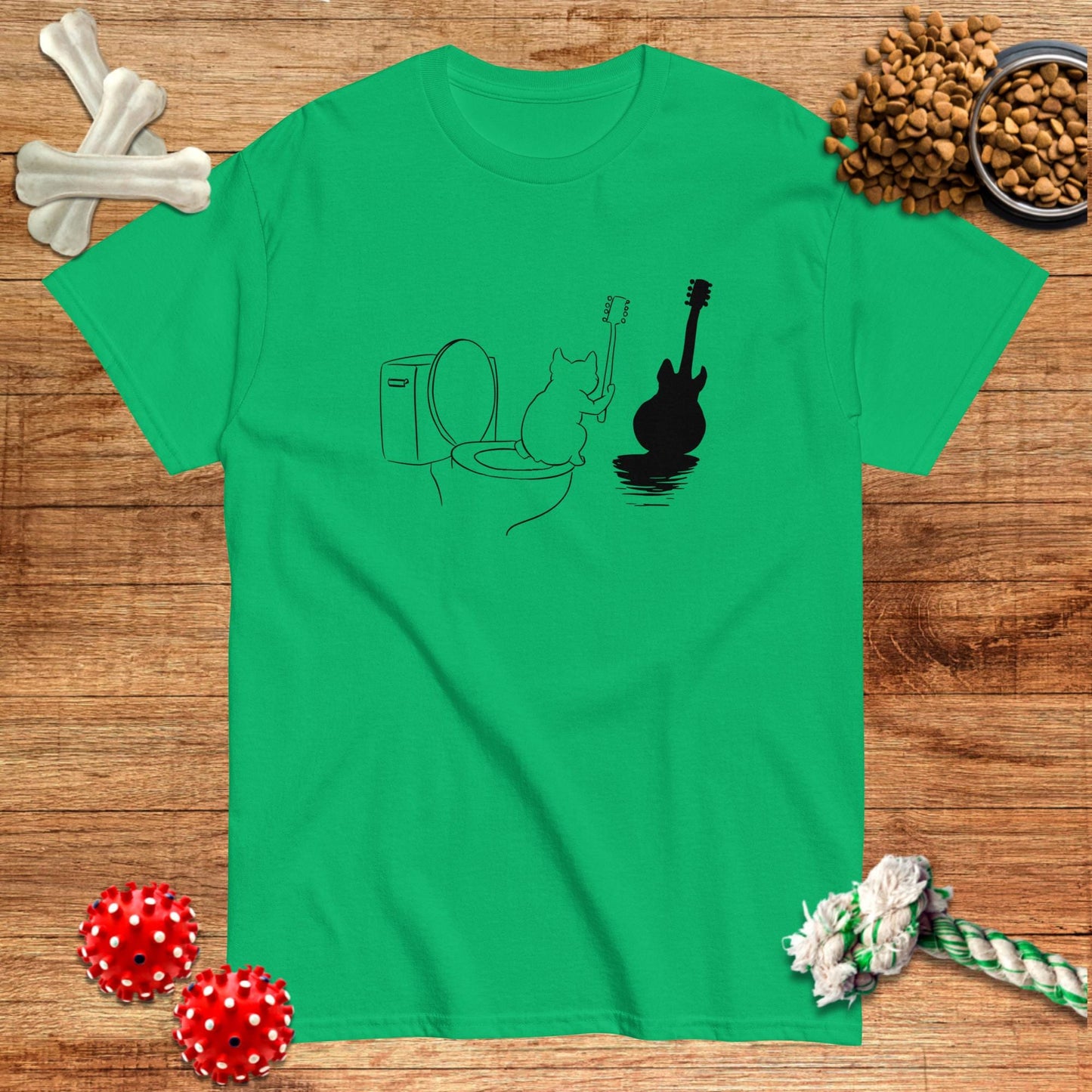 Frenchie Shadow Guitar T-Shirt