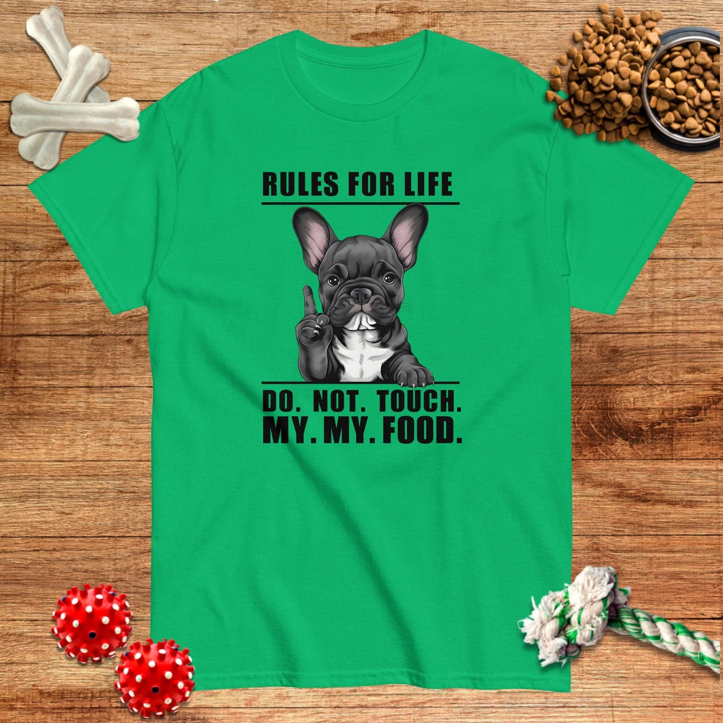 Camiseta Reglas de vida No toques mi comida | Light Tees