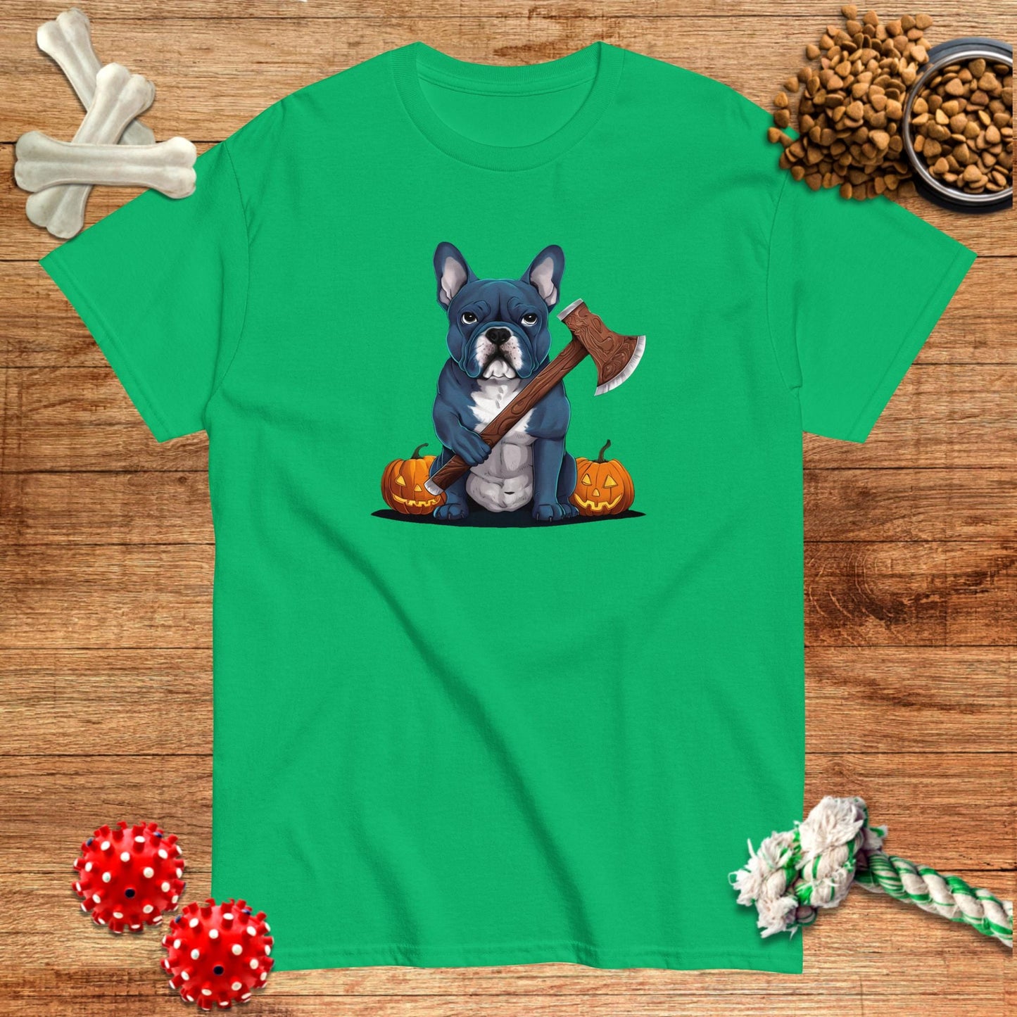 Camiseta de Halloween con diseño de leñador y bulldog francés | Light Tees