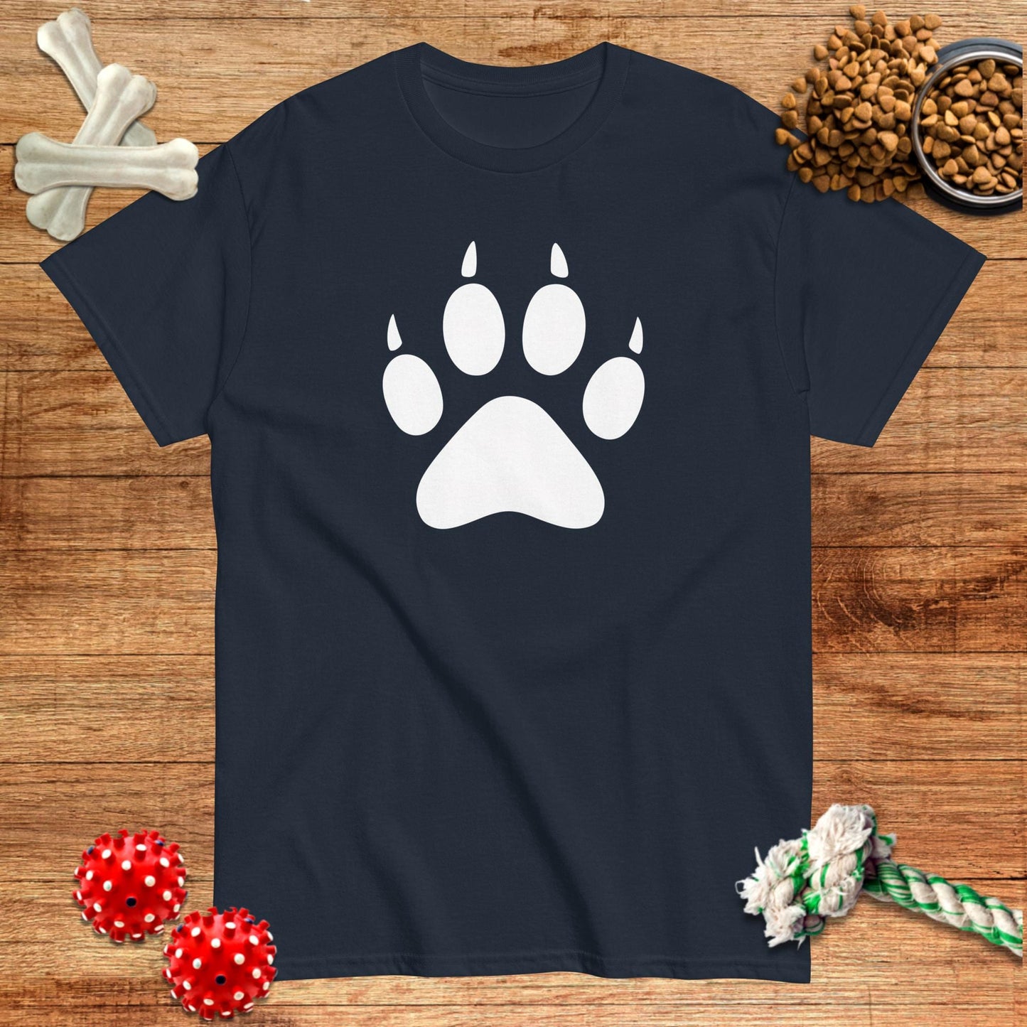 Camiseta con estampado de patas de bulldog francés | Dark Tees