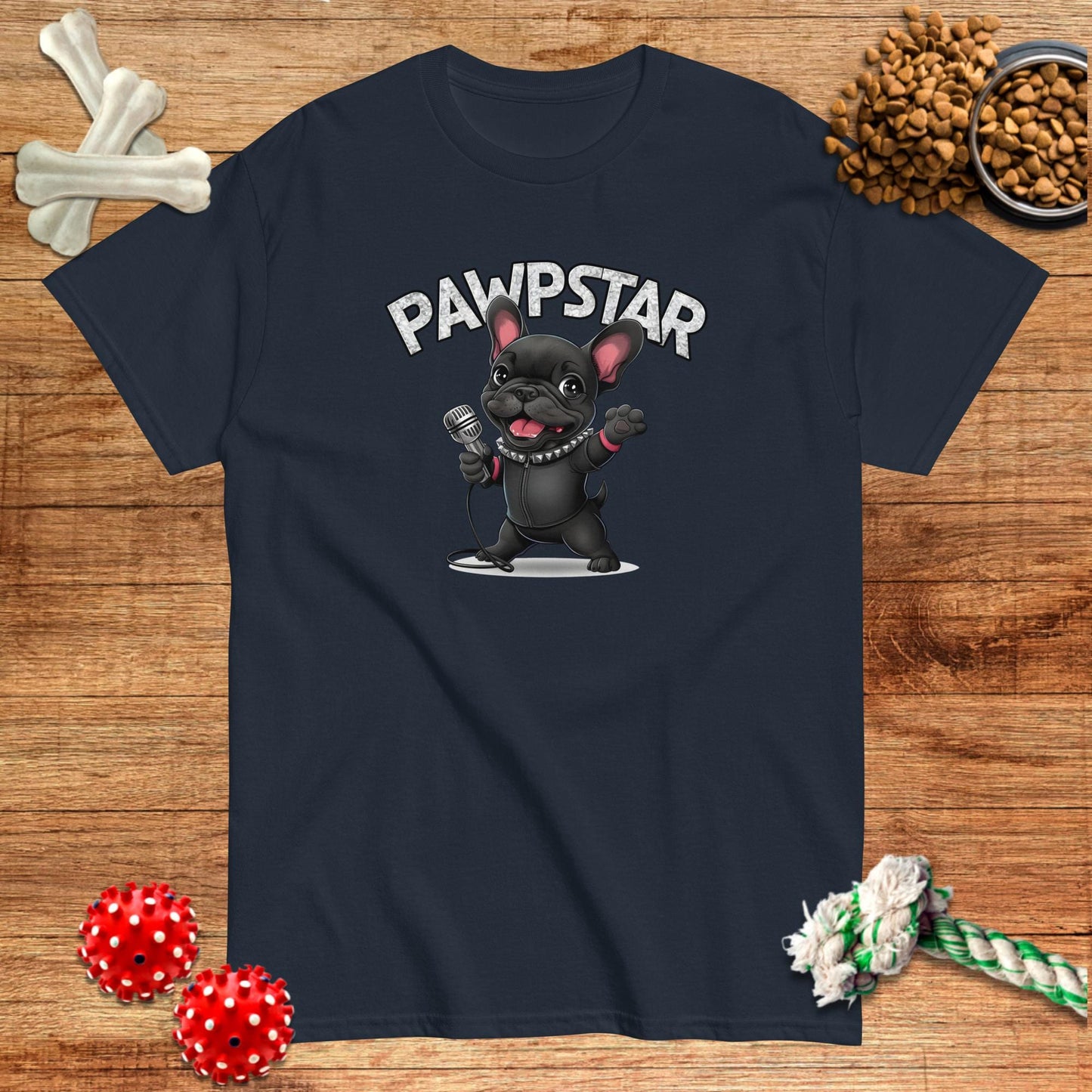 Camiseta con la estrella Frenchie Pawp | Dark Tees