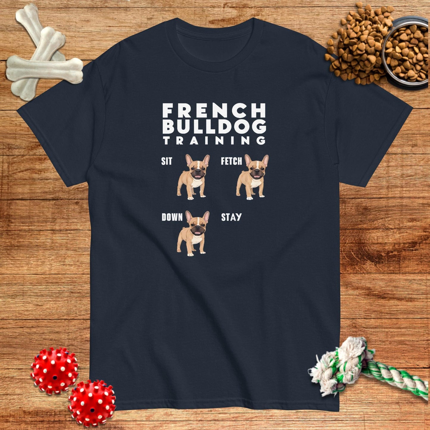 Camiseta de entrenamiento de bulldog francés