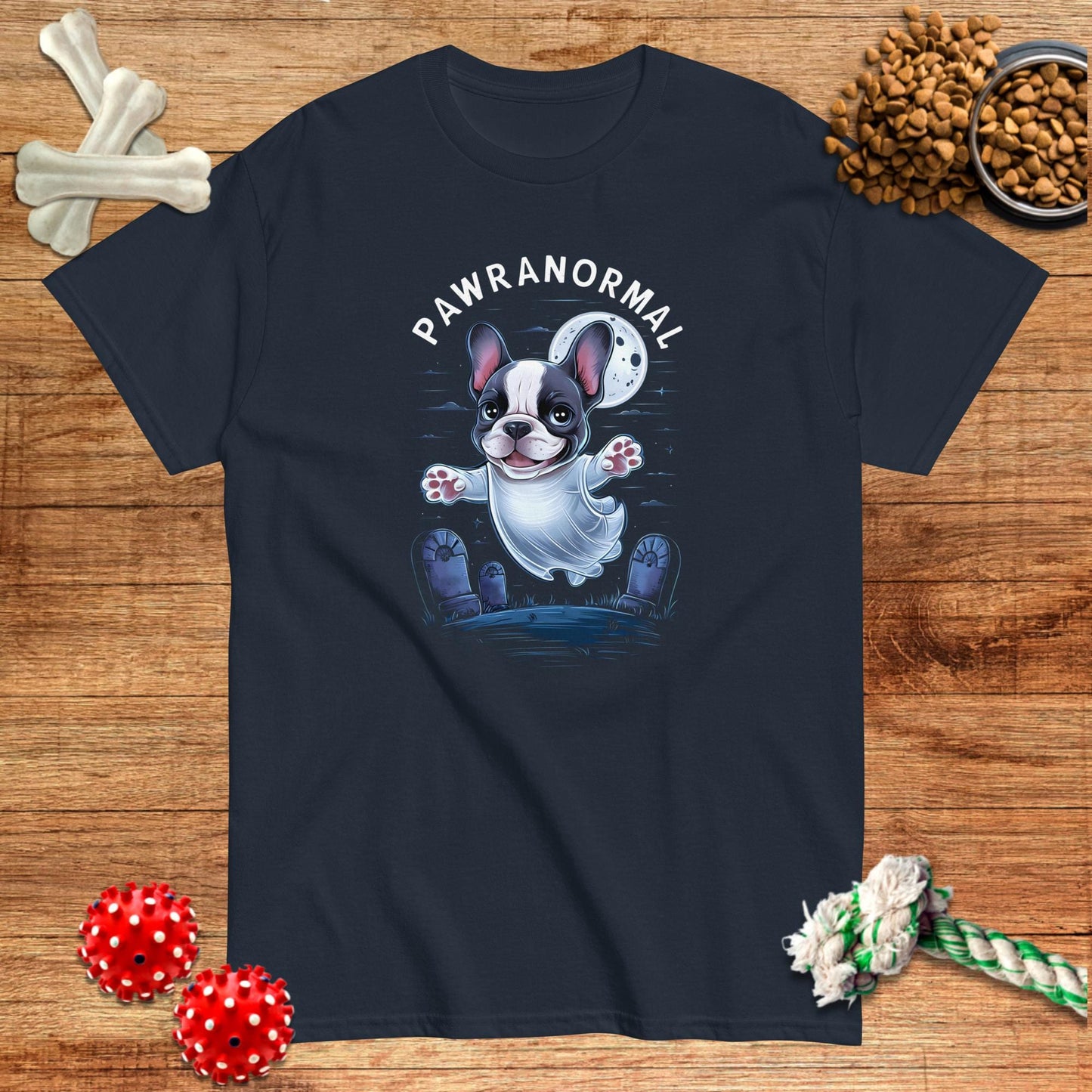 Camiseta de Halloween de Frenchie Pawranormal | Dark Tees