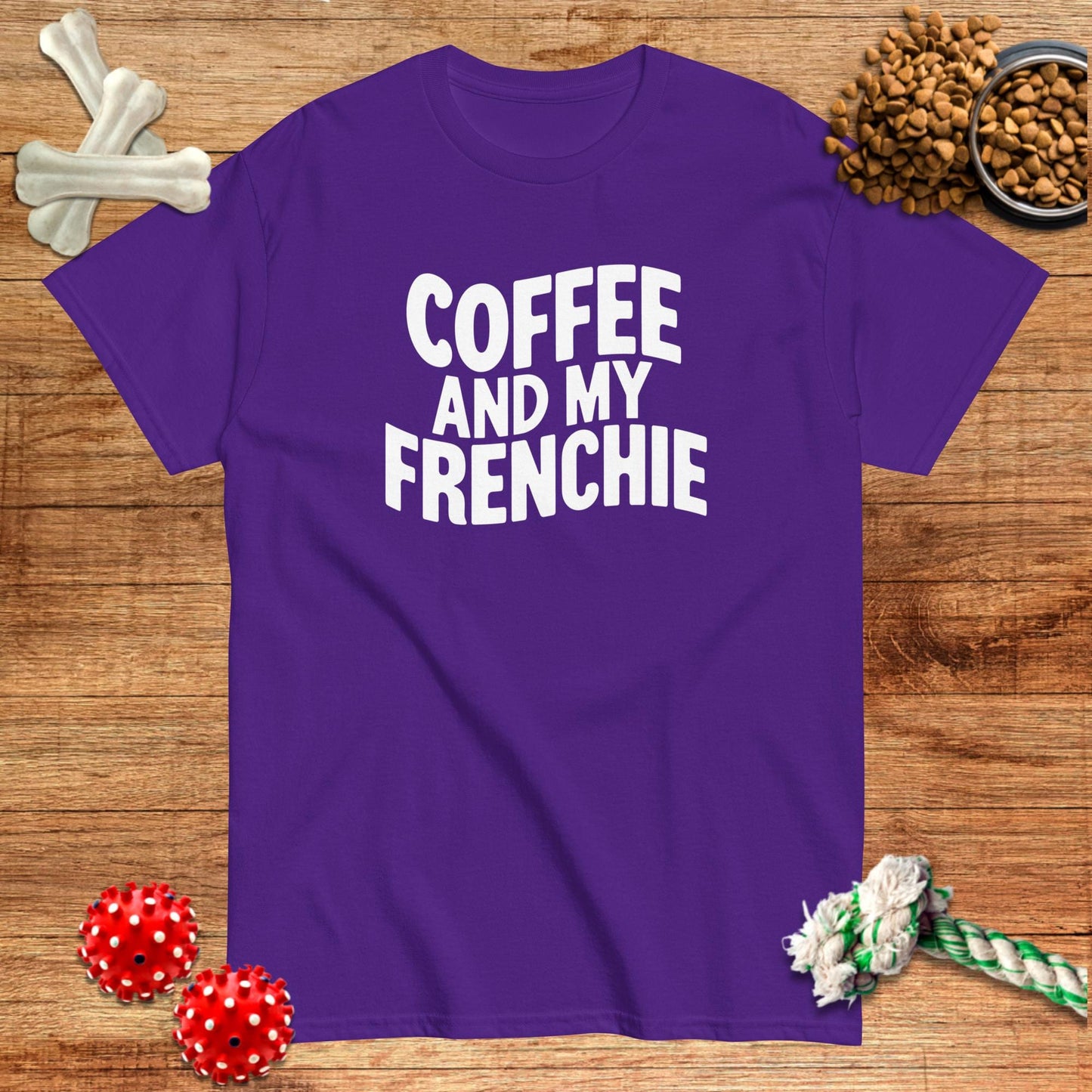 Camiseta Coffee And My Frenchie | Dark Tees