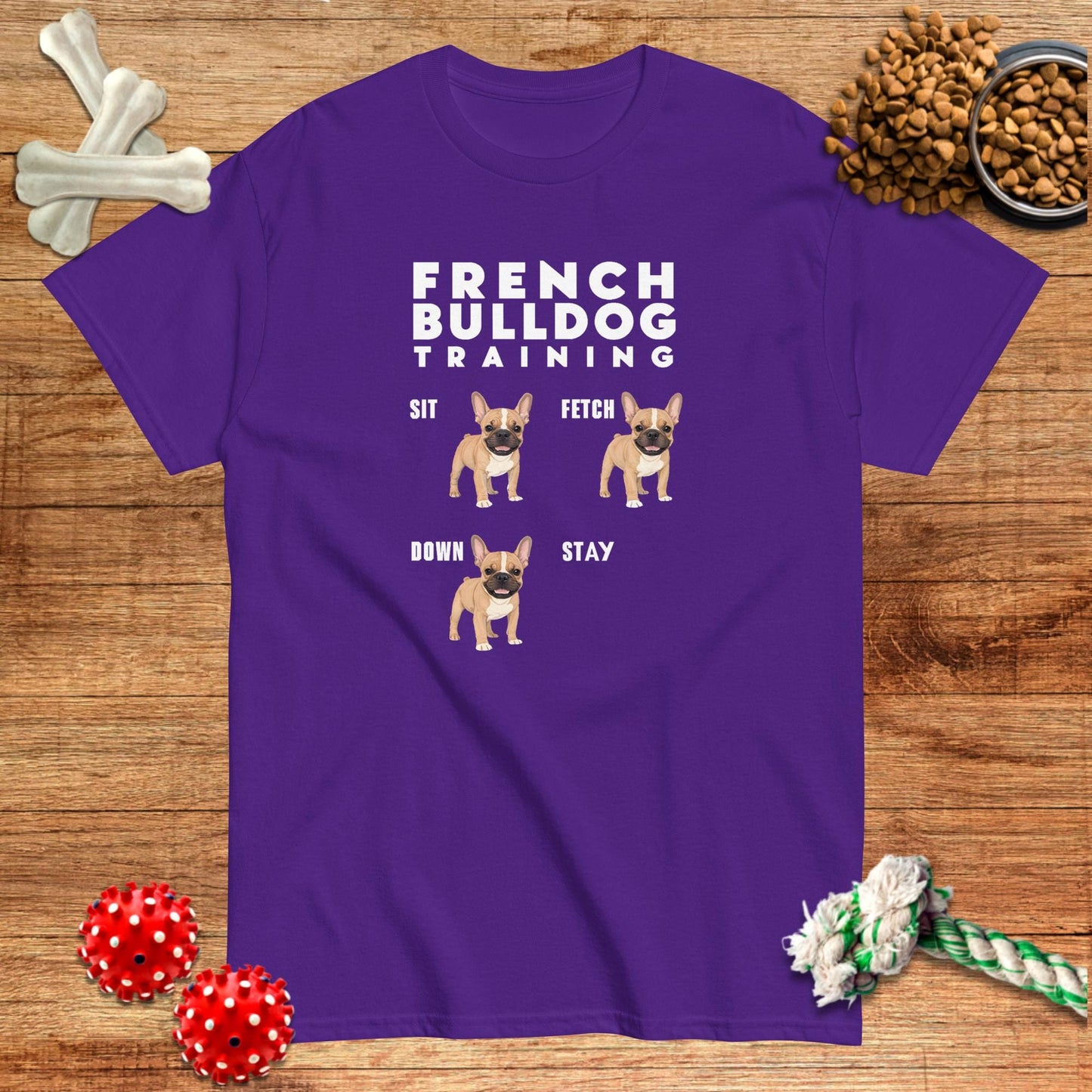 Camiseta de entrenamiento de bulldog francés