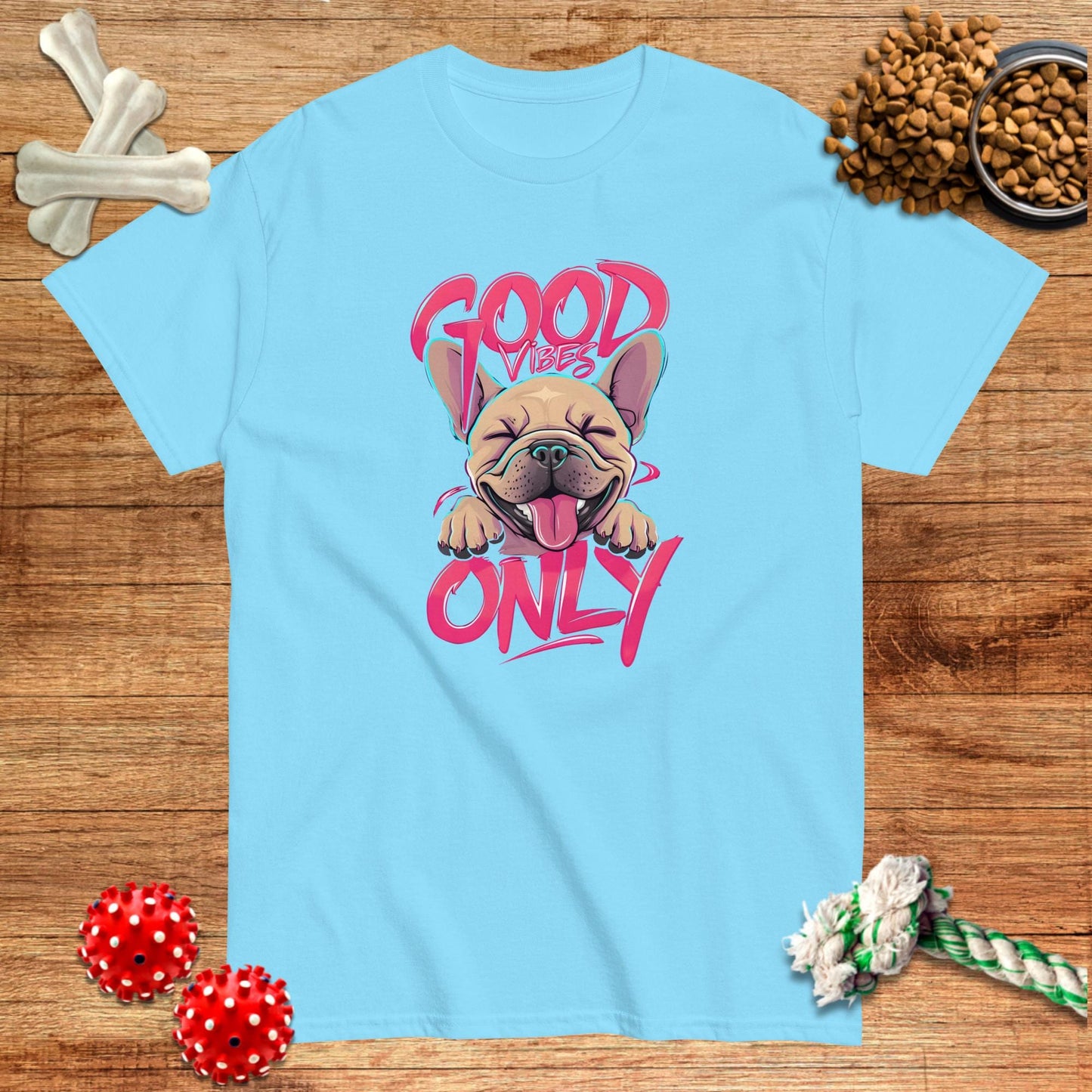 Camiseta Frenchie Good Vibes Only