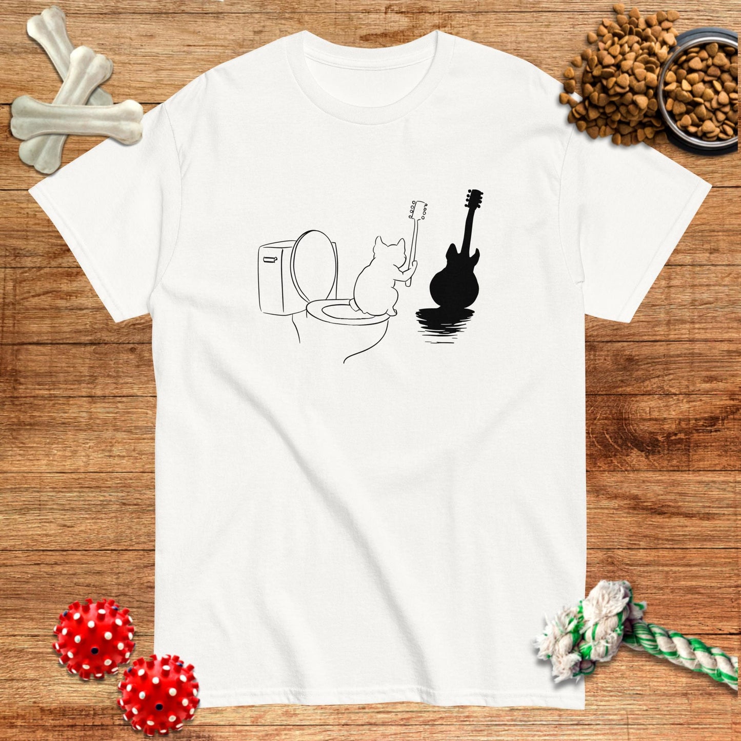 Frenchie Shadow Guitar T-Shirt