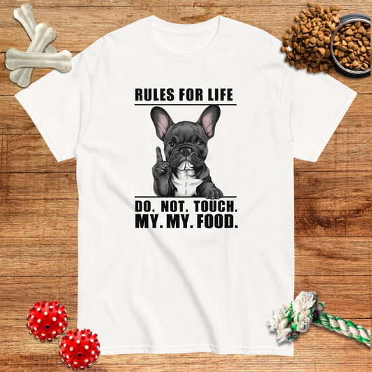 Camiseta Reglas de vida No toques mi comida | Light Tees