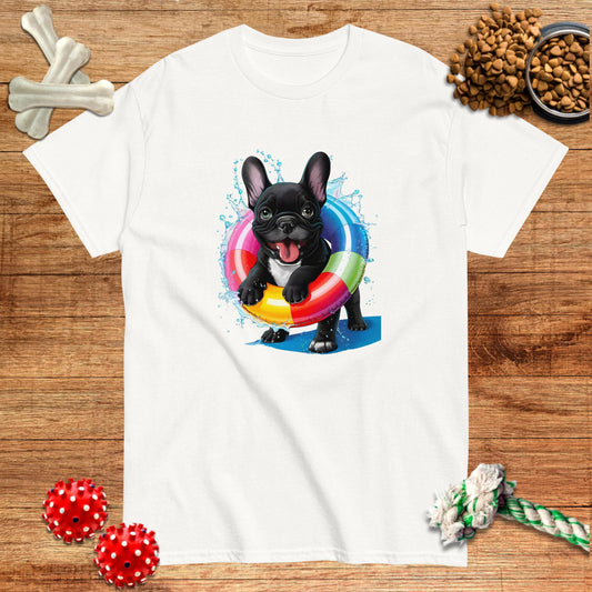 Camiseta de Frenchie con ganas de nadar