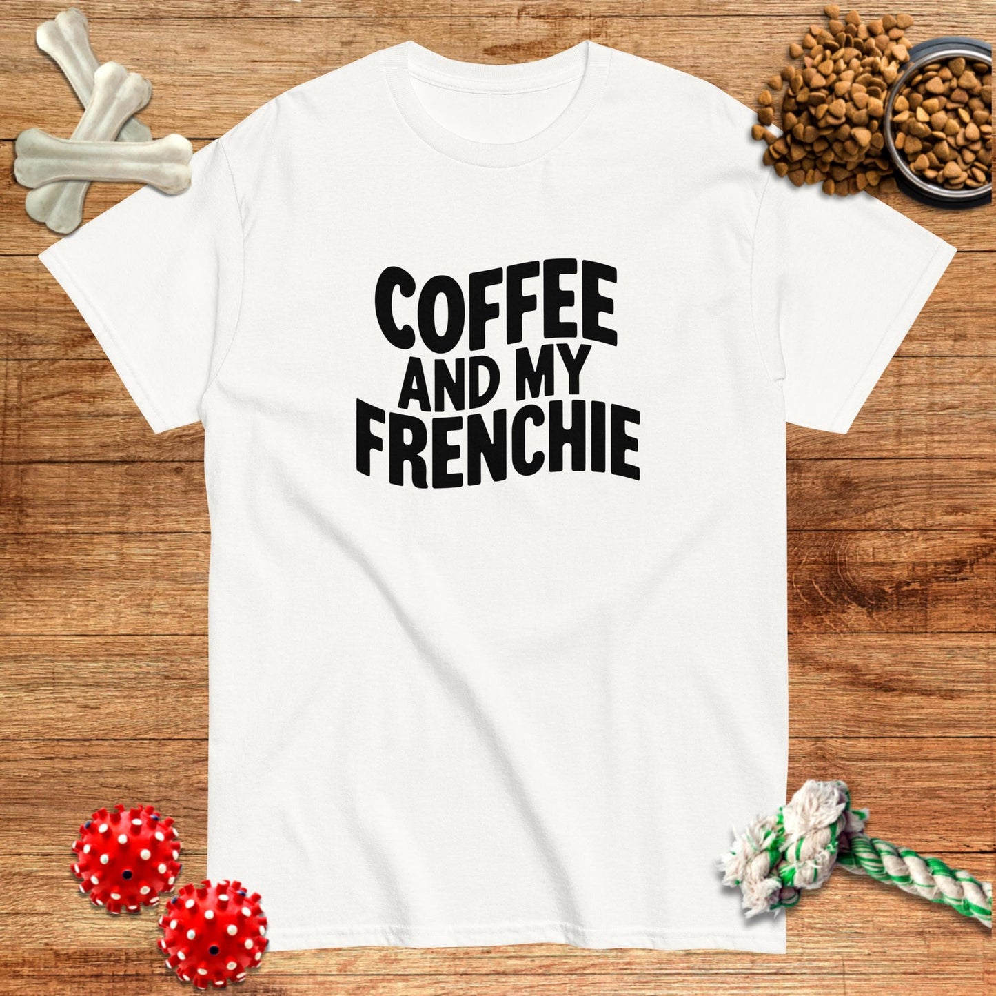 Camiseta Coffee And My Frenchie | Dark Tees