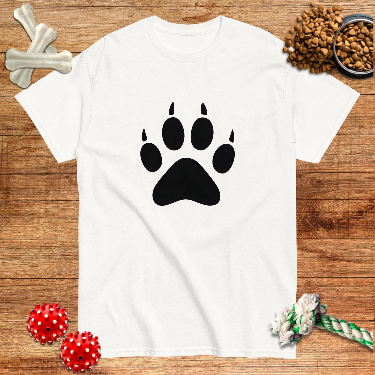 Camiseta con estampado de patas de bulldog francés | Dark Tees