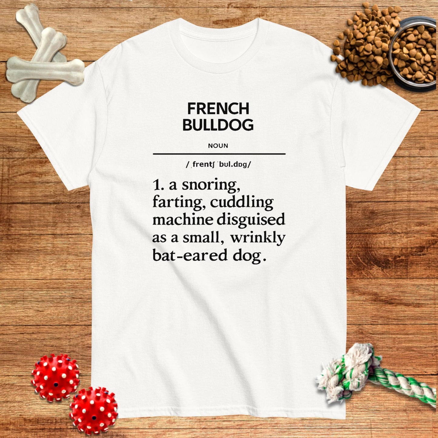 Camiseta con la definición de ronquidos del bulldog francés | Dark Tees